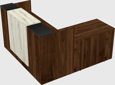 L-shaped modular reception