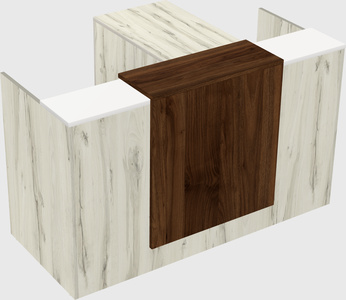 L-shaped modular reception