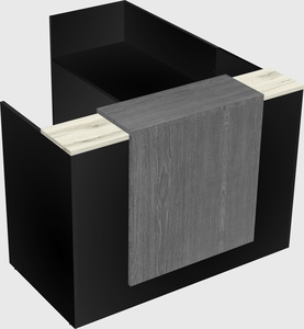 L-shaped modular reception