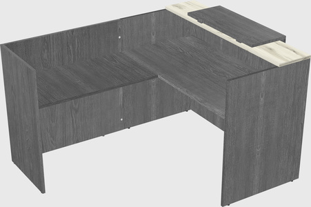 L-shaped modular reception