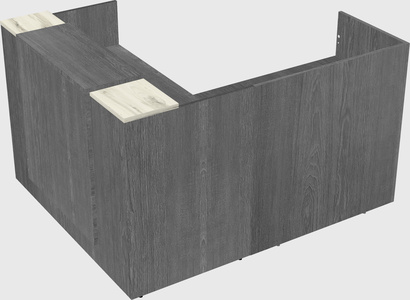 L-shaped modular reception