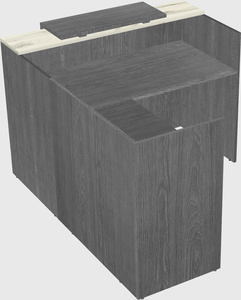 L-shaped modular reception