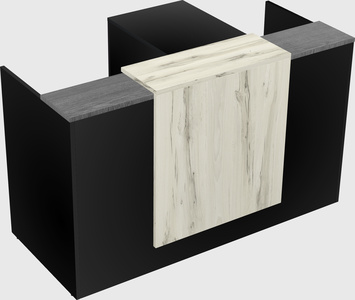 L-shaped modular reception