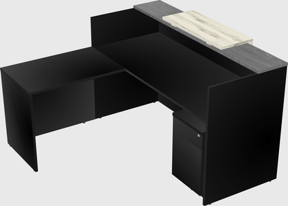 L-shaped modular reception