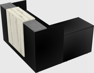 L-shaped modular reception