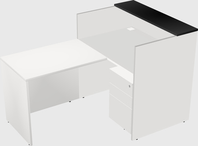 L-shaped modular reception