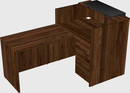 L-shaped modular reception