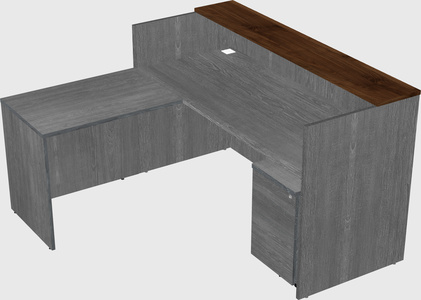 L-shaped modular reception