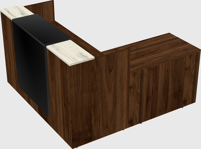 L-shaped modular reception