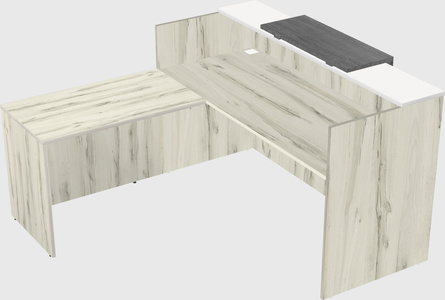 L-shaped modular reception