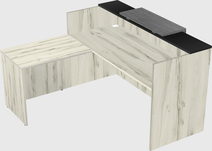L-shaped modular reception