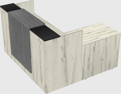L-shaped modular reception