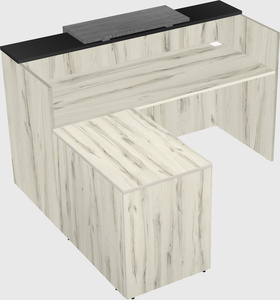 L-shaped modular reception