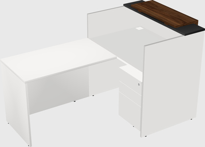 L-shaped modular reception