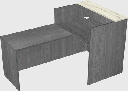 L-shaped modular reception