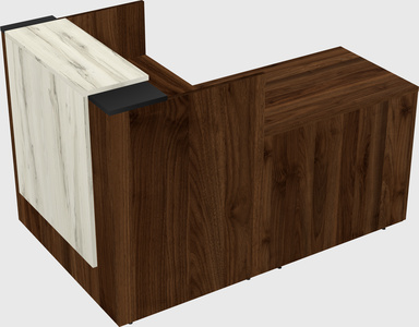 L-shaped modular reception
