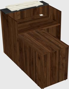 L-shaped modular reception