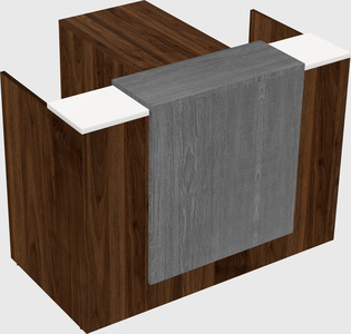 L-shaped modular reception