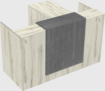 L-shaped modular reception