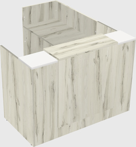 L-shaped modular reception