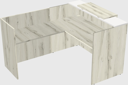 L-shaped modular reception