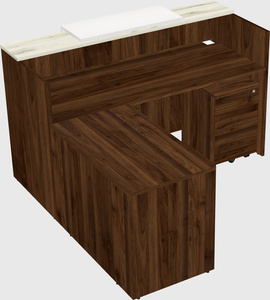 L-shaped modular reception