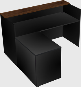L-shaped modular reception
