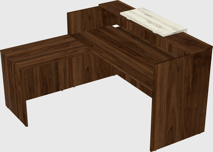 L-shaped modular reception