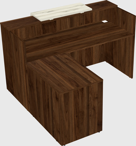 L-shaped modular reception