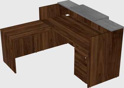 L-shaped modular reception