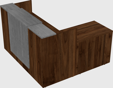 L-shaped modular reception