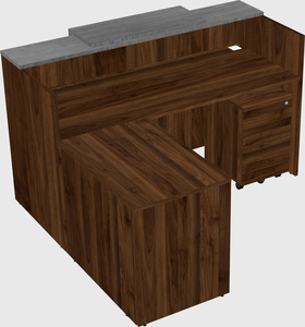 L-shaped modular reception