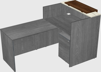 L-shaped modular reception