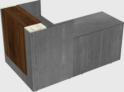 L-shaped modular reception