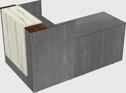 L-shaped modular reception
