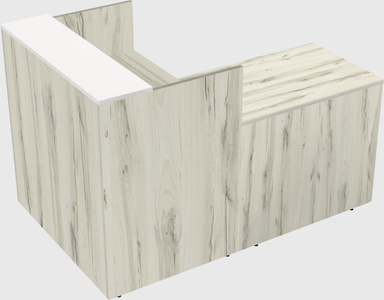 L-shaped modular reception