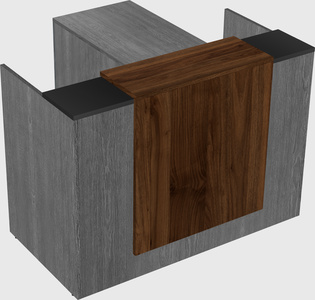L-shaped modular reception