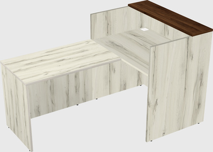 L-shaped modular reception
