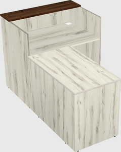 L-shaped modular reception