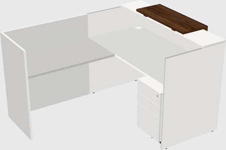 L-shaped modular reception