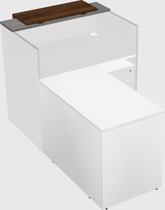 L-shaped modular reception