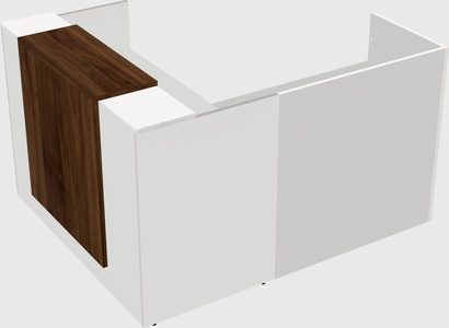 L-shaped modular reception