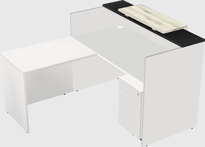 L-shaped modular reception