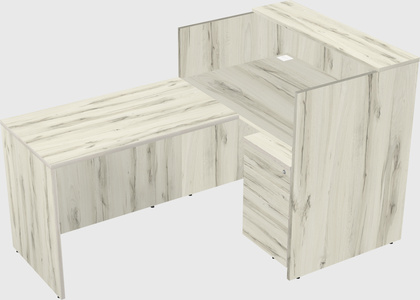 L-shaped modular reception