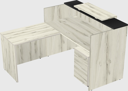 L-shaped modular reception