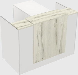 L-shaped modular reception
