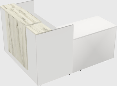 L-shaped modular reception