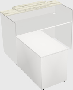 L-shaped modular reception