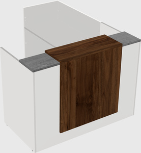 L-shaped modular reception