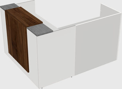 L-shaped modular reception